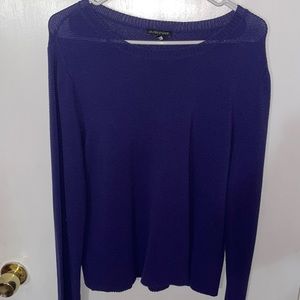 Eileen Fisher purple knit top Medium